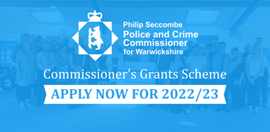 Warwickshire Police and Crime Commissioner Grants logo 2022 2023