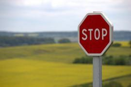 stop sign in countryside